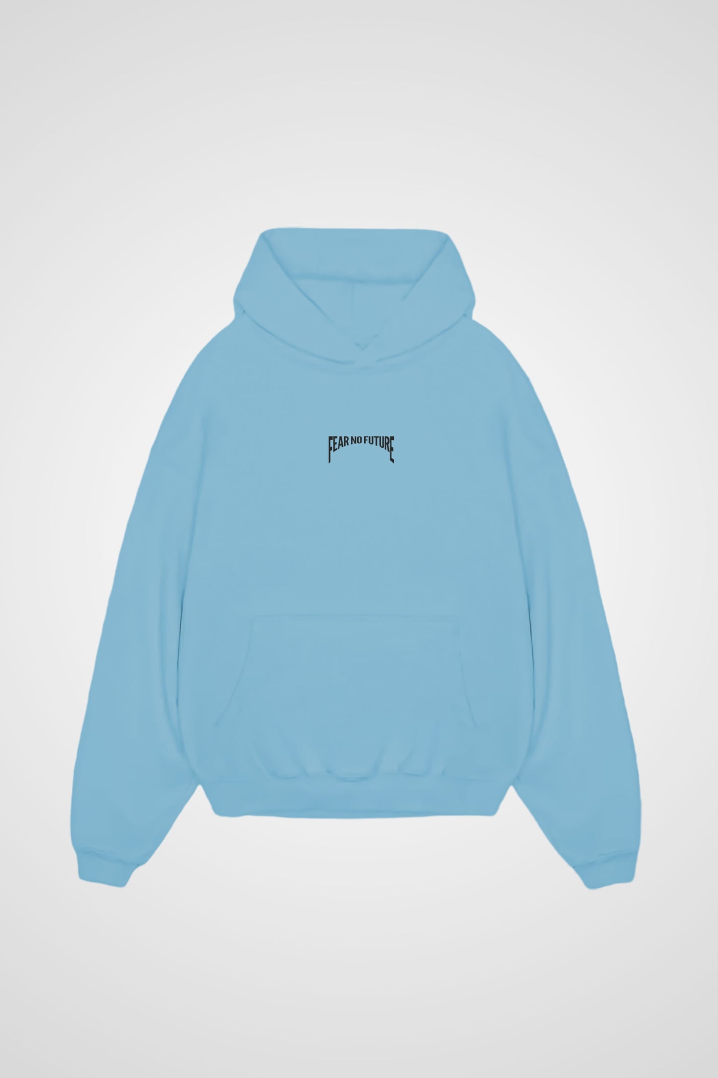 Face Hoodie Light Blue