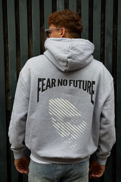 Face Hoodie Grey Melange